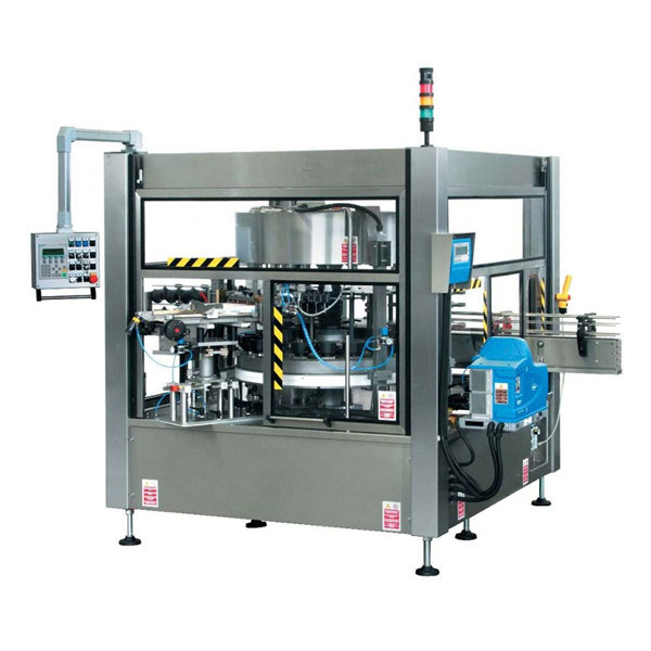 Mesin Pelabelan Rotary Sticker Berputar Botol Automatik CE Penuh